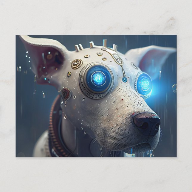 Carte Postale Chien Robotique Postcard (Front)