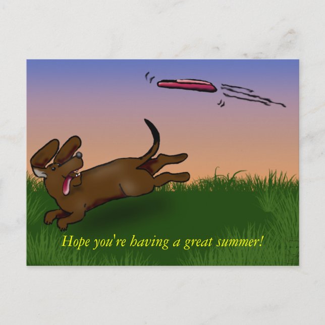Carte Postale chien soucoureur (Devant)