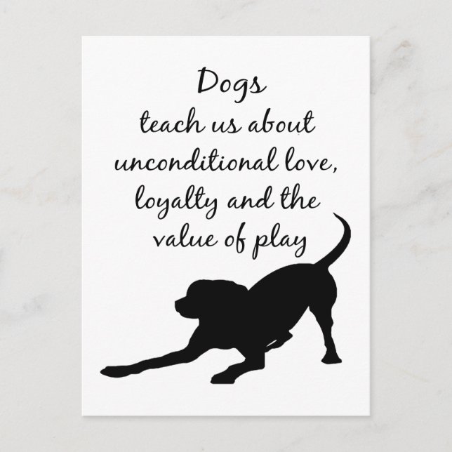 Carte Postale Chien Totem Animal Spirit Guide T-shirt Chien Logo (Devant)