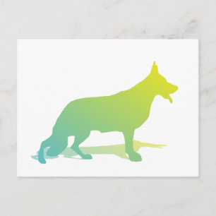 Carte Postale Chien vert