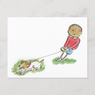 Carte Postale Chien Walker