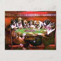 Chiens amusants à jouer au poker
