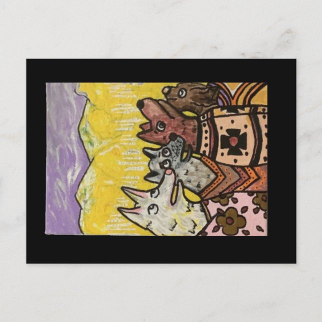 Carte Postale Chiens blancs indiens, Aspen Glow (Devant)