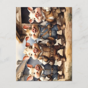 Carte Postale Chiens de contes de fées