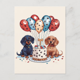 Carte Postale Chiens de Dachshund