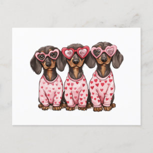 Carte Postale Chiens de la Saint Valentin