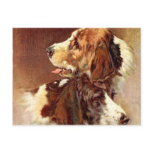 Chiens espagnols Design d'art Vintage