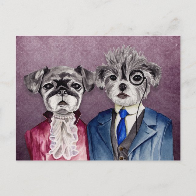 Carte Postale Chiens vintages (Devant)