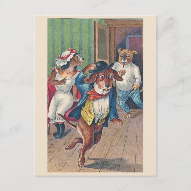 Carte postale Chiens Vintages "Oops" (Devant)