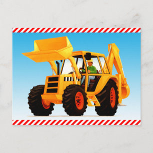 Carte Postale Chiffre de construction jaune de l'enfant