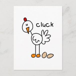 Carte Postale Chiffre T-shirts et cadeaux de bâton de poulet