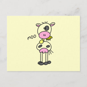 Carte Postale Chiffre T-shirts et cadeaux de bâton de vache