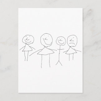 Carte Postale Chiffres 4 bâtons