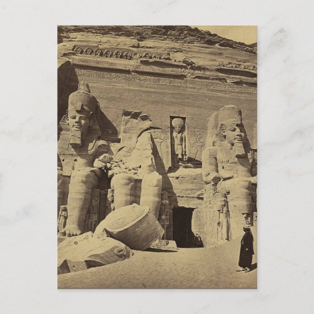 Carte Postale Chiffres colossaux, le Grand Temple à Abu Sunbul (Devant)