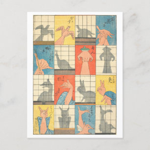 Carte Postale Chiffres vintages d'ombre japonais Ukiyo-e