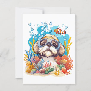 Carte Postale Chih Tzu Chien Snorkeling Coral Reef