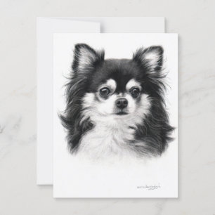 Carte Postale Chihuahua Chien Peint À La Main