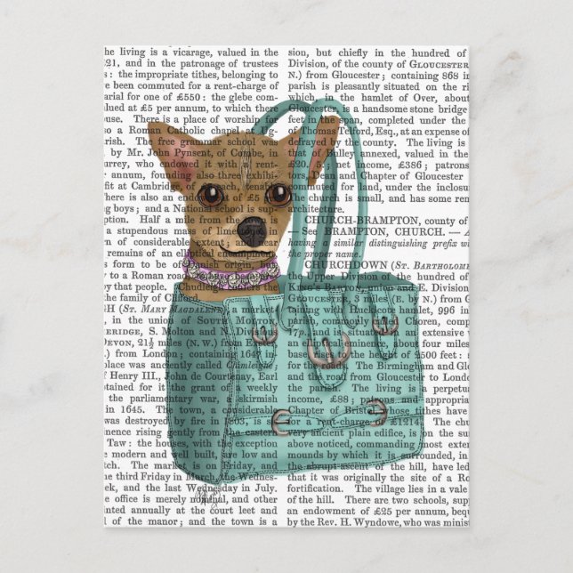 Carte Postale Chihuahua En Sac (Devant)