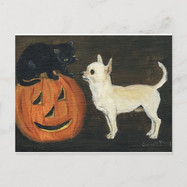 Carte postale "Chihuahua Halloween" (Devant)