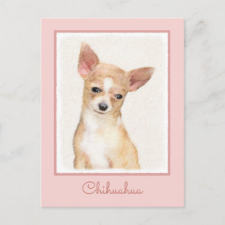 Carte Postale Chihuahua Peinture - Cute Original Chien Art