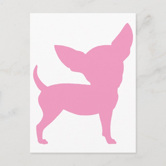 Carte Postale Chihuahua rose drôle (Devant)