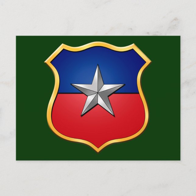 Carte Postale Chili Drapeau Escudo 2010 Drapeau chilien Drapeau  (Devant)