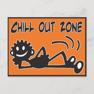 Carte Postale Chill Out noir