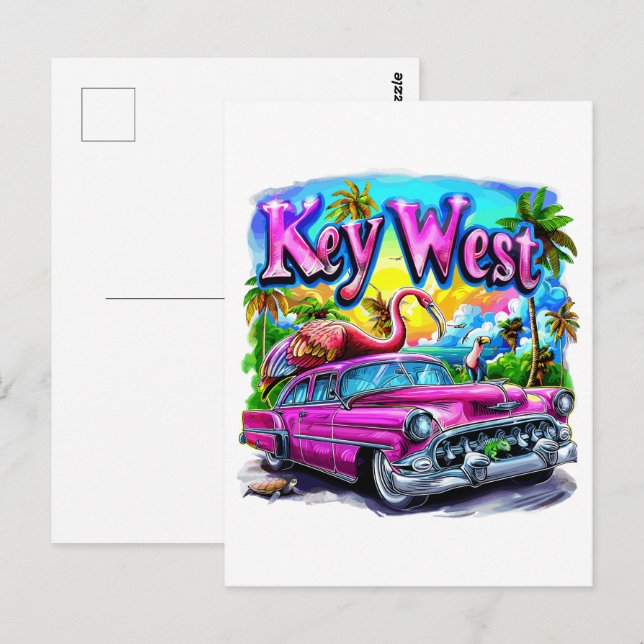 Carte Postale Chillin' à Key West, Floride (Devant / Derrière)