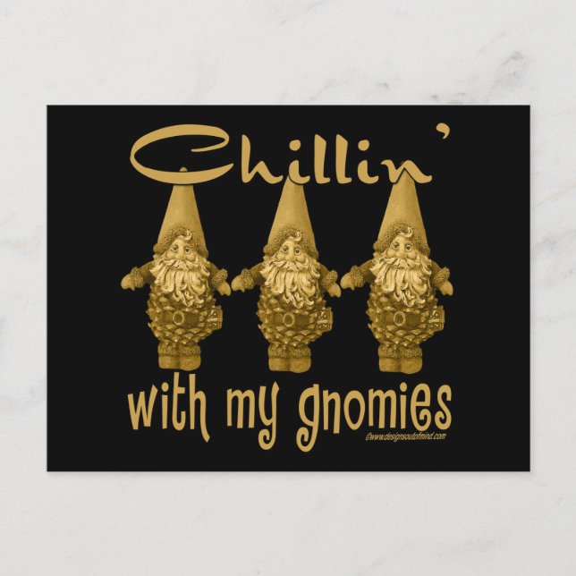 Carte Postale Chillin avec mes Gnomies ! (Devant)