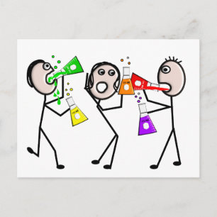 Carte Postale Chimie/Chimistes Cadeaux Personnages en allumettes