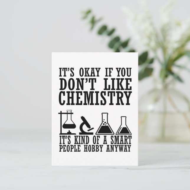 Carte Postale Chimie de sarcasme Guillemets chimistes (Debout devant)