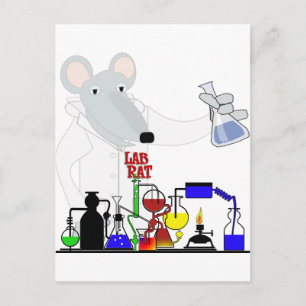 CARTE POSTALE CHIMIE LAB RAT
