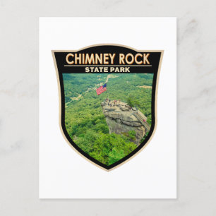Carte Postale Chimney Rock State Park North Carolina Badge