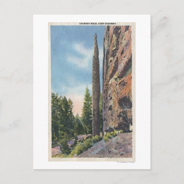 Carte Postale Chimney Rock sur Cody Highway, Montana View (Devant)
