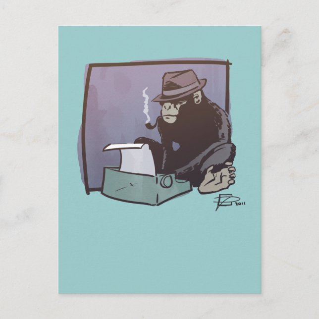 Carte postale Chimp Can Key (Devant)