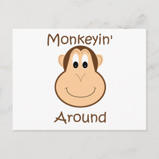 Carte postale chimpanzé mignonne