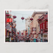 Chinatown San Francisco Lanternes Rouges Rue Photo