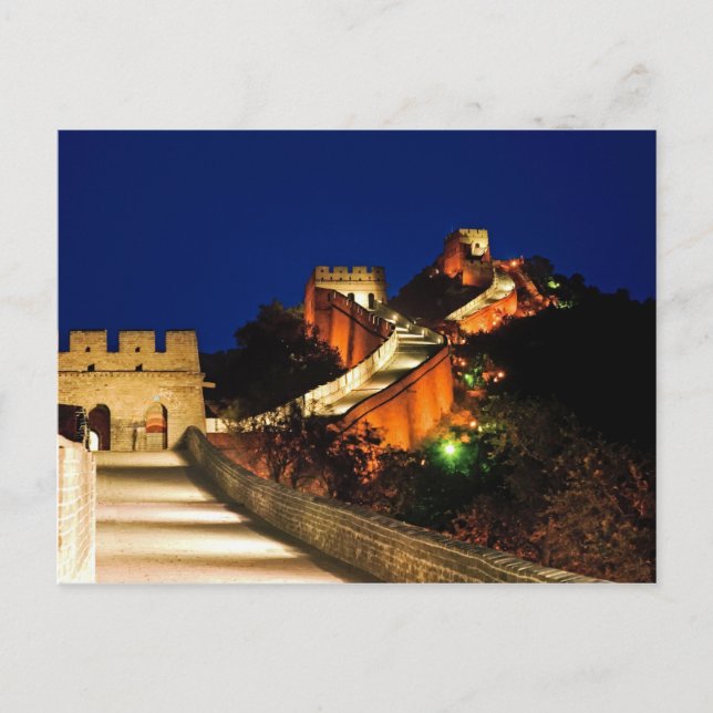 Carte Postale Chine, Badaling, Grande Muraille, vue (Devant)