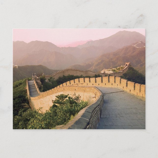 Carte Postale Chine, Comté de Huairou, Coucher de soleil sur (Devant)