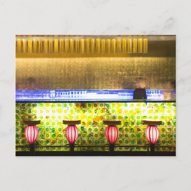 Carte Postale Chine, Shanghai. Bar dans le Xin Tian Di bar 2 (Devant)