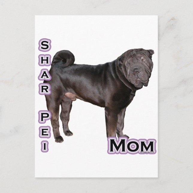 Carte Postale Chinois Shar-Pei Maman 4 (Devant)