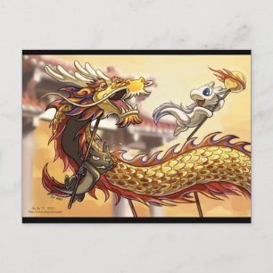 Carte postale chinoise de nouvelle année de
