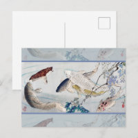 Chinoiserie Carpe Koï et Imprimé de Glycine Violet