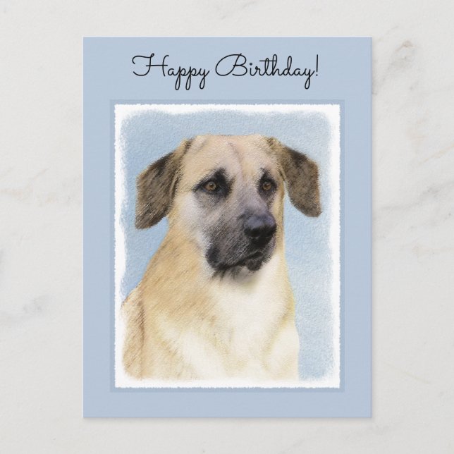 Carte Postale Chinook (Oreilles Laissées) Peinture - Art Chien o (Devant)