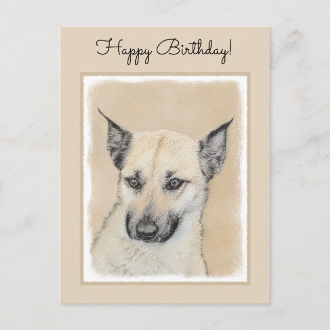 Carte Postale Chinook (Oreilles Pointées) Peinture - Art Chien o (Devant)