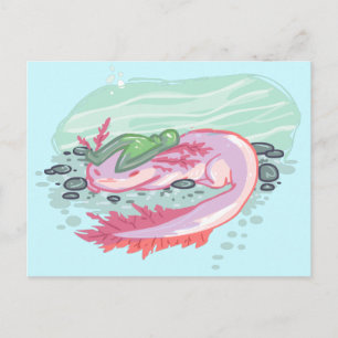 Carte Postale Chiot d'eau Axolotl