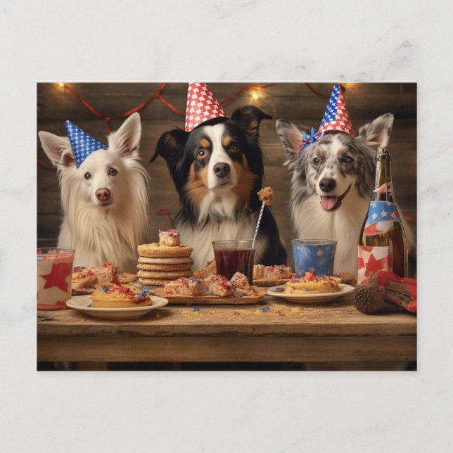 Carte Postale Chiots de fête (Devant)
