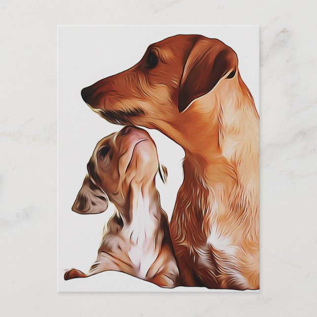 Carte Postale Chiots Teckel 7 Semaines Anniversaire Teckel Pos (Devant)