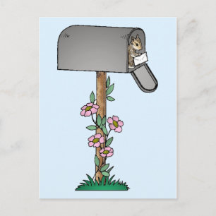Carte Postale Chipmunk dans une boîte aux lettres