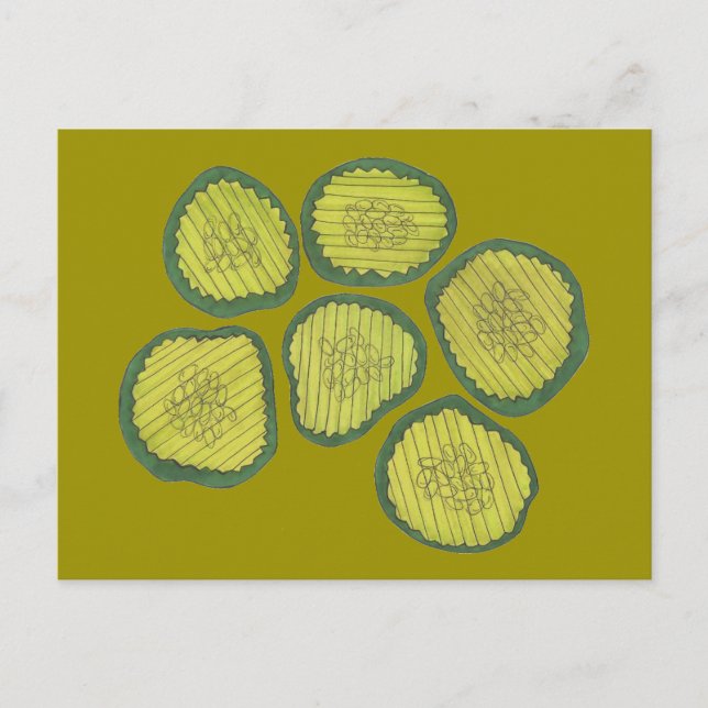 Carte Postale Chips de chiche vert Kosher Dill Pickle Chip Conce (Devant)